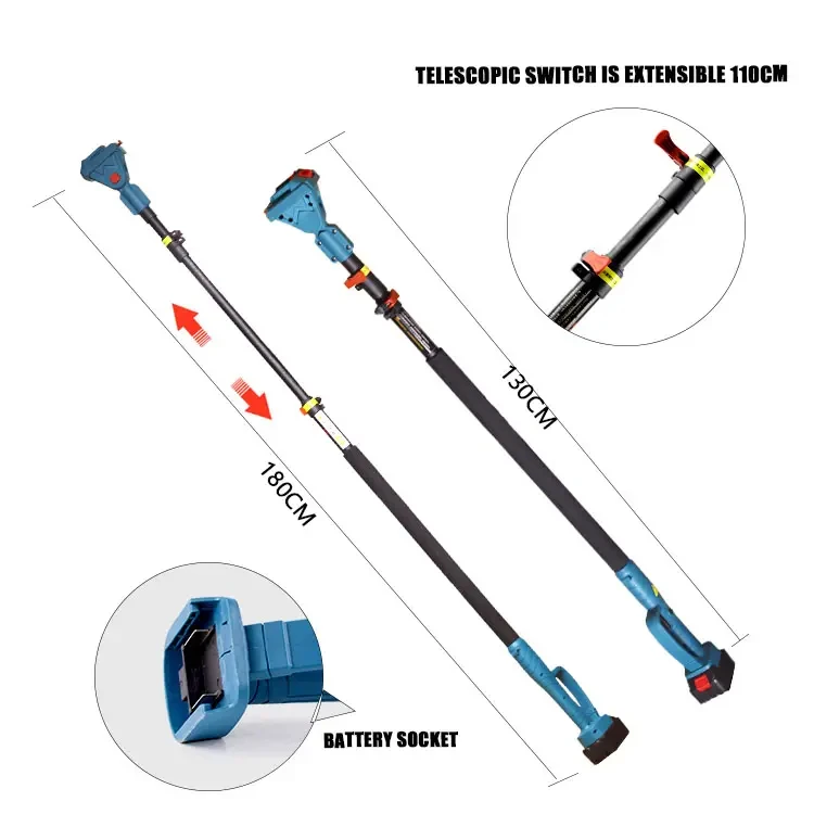 PS 06 Long Reach Cordless Cutting Saw Lithium Battery Pruning Scissors Pruning Shears Electric Pruner