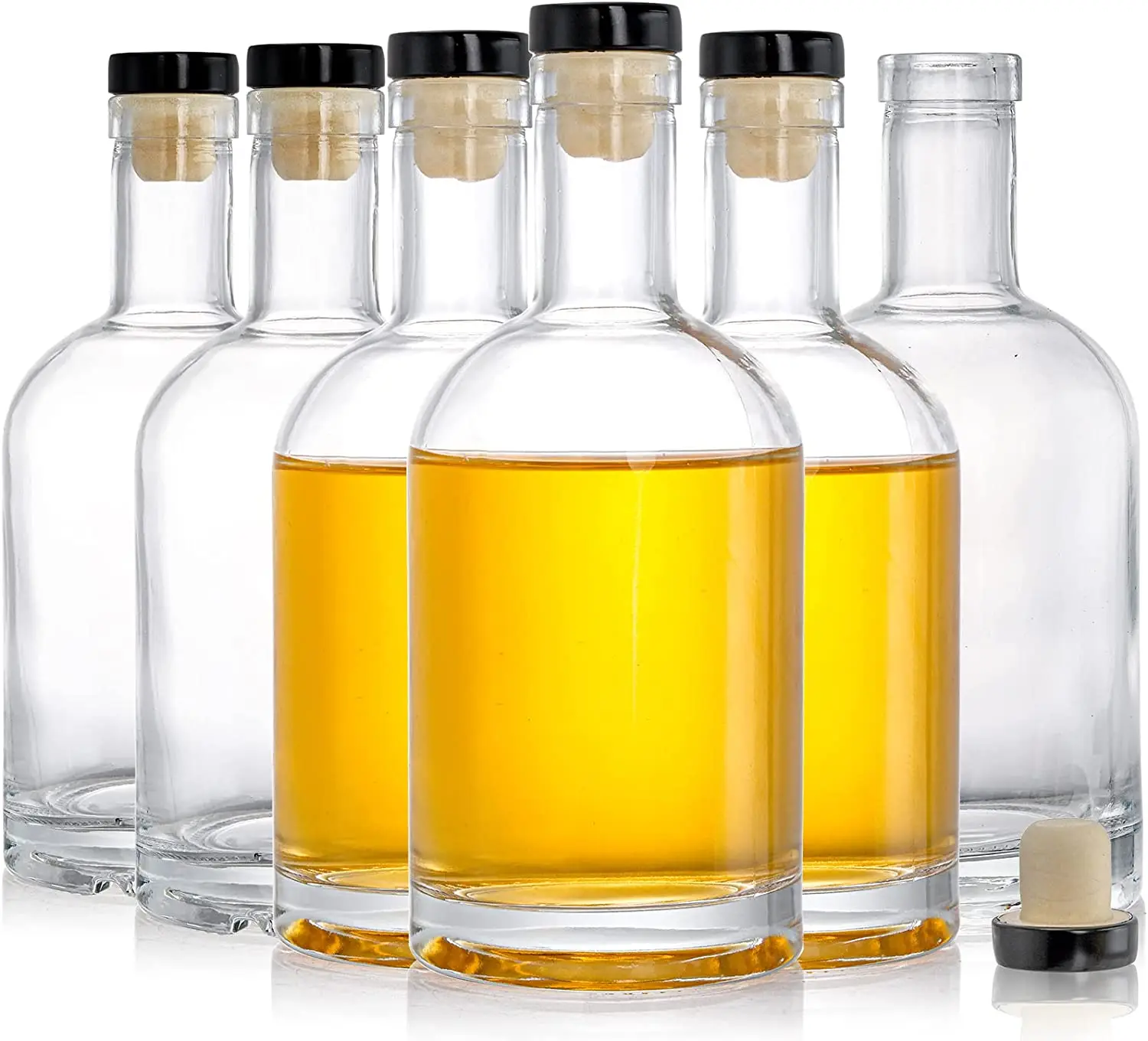 wholesale direct sales vodka whiskey glass bottle creative design vodka glass bottle and caps with best price