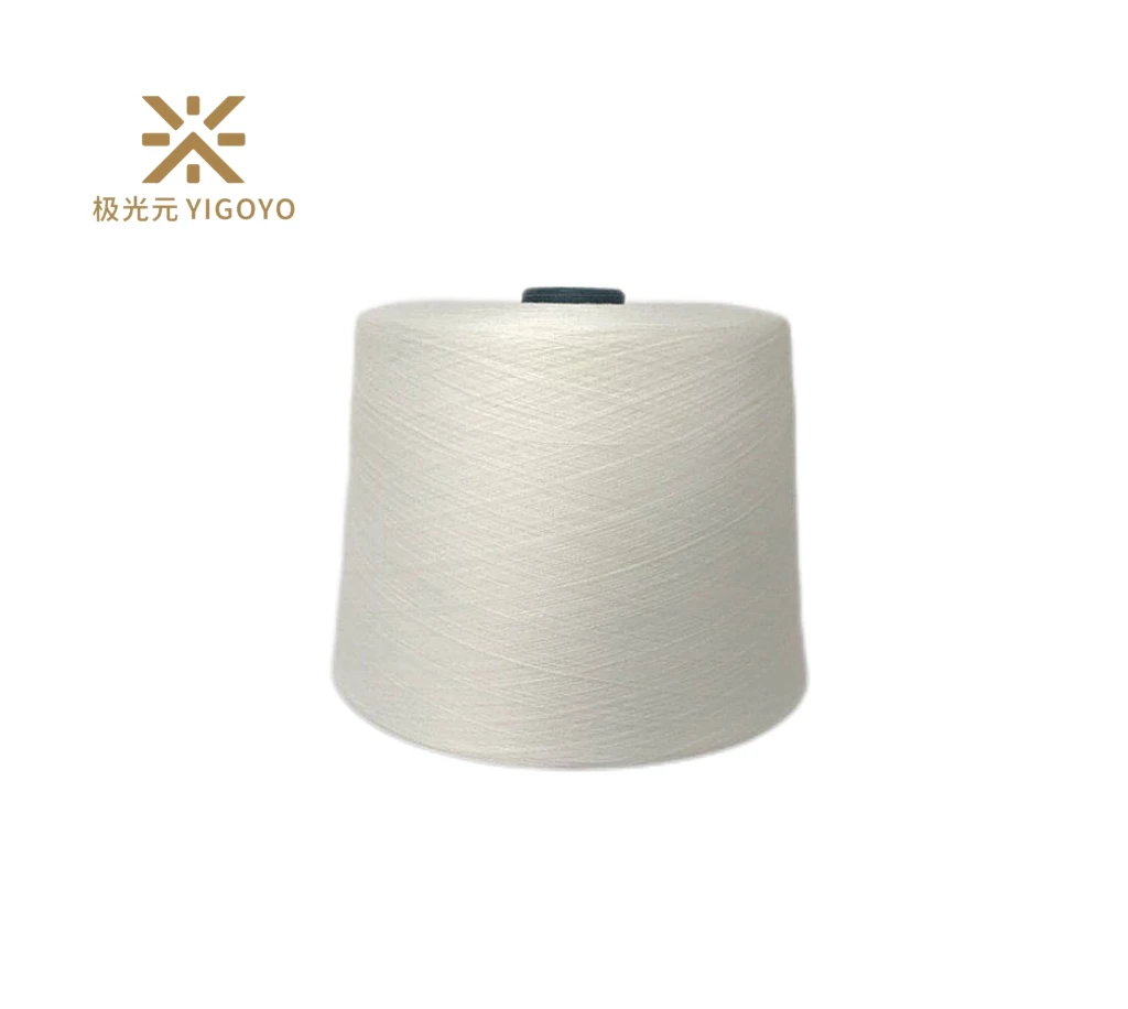 CVC yarn cotton polyester blended yarn C/P 67/33 32s/1 customized raw white