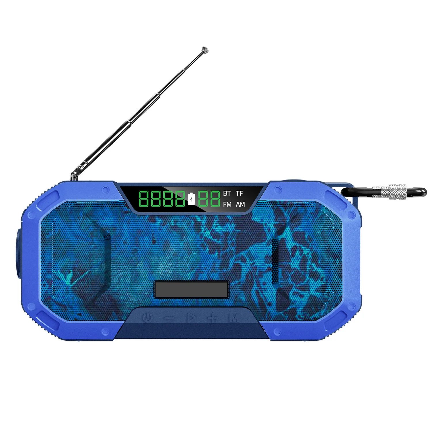 Solar Rechargeable Flashlight Mini Portable Fm  Hand-cranked  Emergency 3 In 1 Portable Solar Outdoor Radio