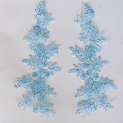Border Mirror Flowers Handmade DIY Jewelry Wedding Dress Accessories Patch Embroidered Applique