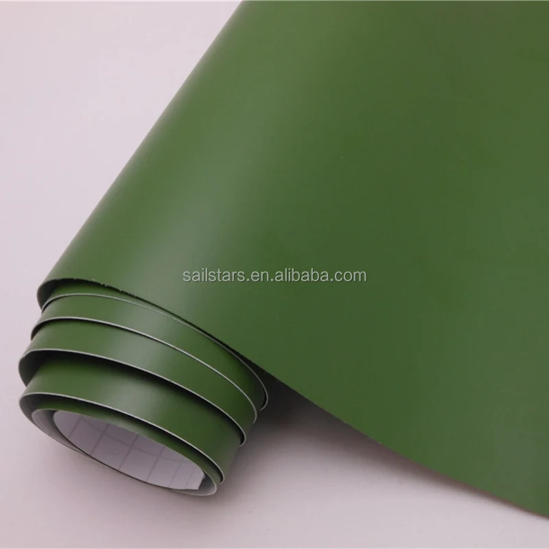 Matte Military Green Vinyl Car Wrap Bubble Free For Car Wrapping