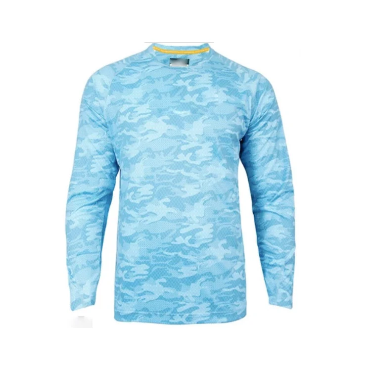 UPF 50 + влагоотводящие мужские рубашки с длинным рукавом из полиэстера и спандекса для рыбалки от солнца