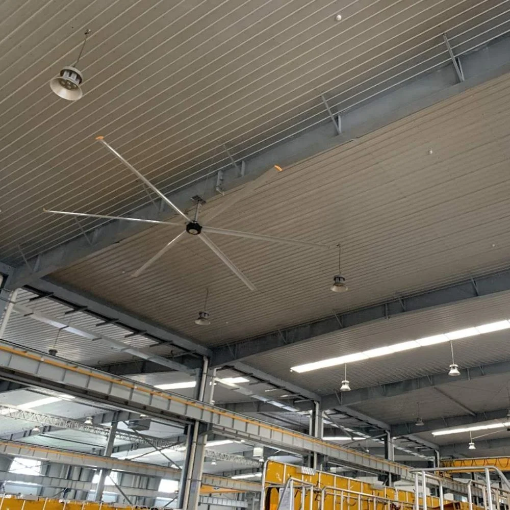 
24ft/7.3m HVLS Industrial Large Ceiling Fan with direct drive PMSM Motor 