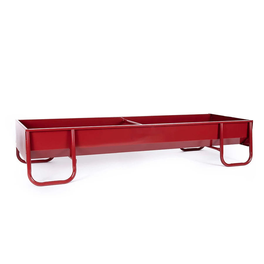 Livestock Farm Equipment Outdoor Red Metal Steel Hay Calf Feeders Cow Feeder Trough