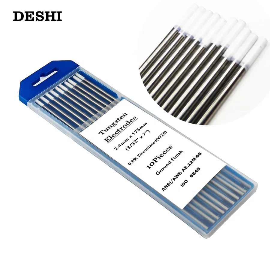 Wz8 zirconium tungsten TIG tungsten electrode white head tungsten needle 150mm/175mm