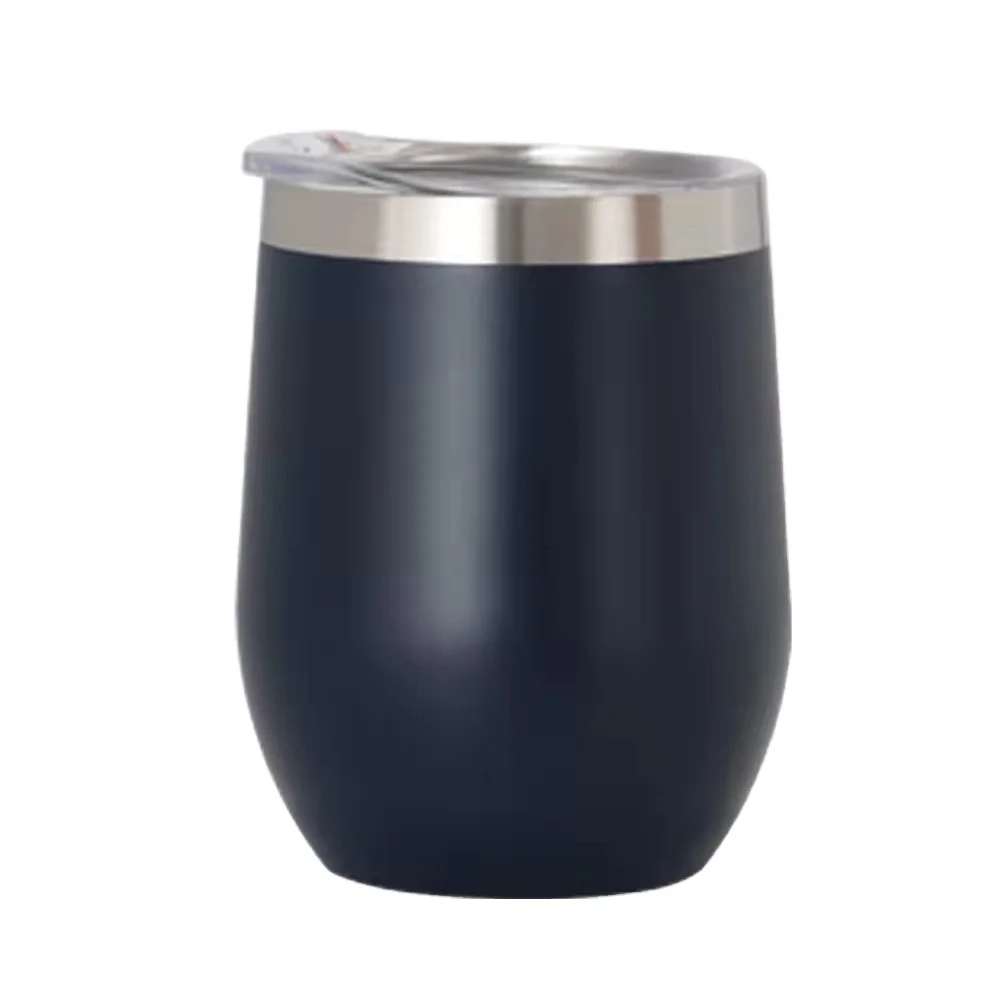 
New product ideas 2021 double wall stainless steel insulated 12oz wine glass with lid,vacuum wine cup, custom wine tumbler 
