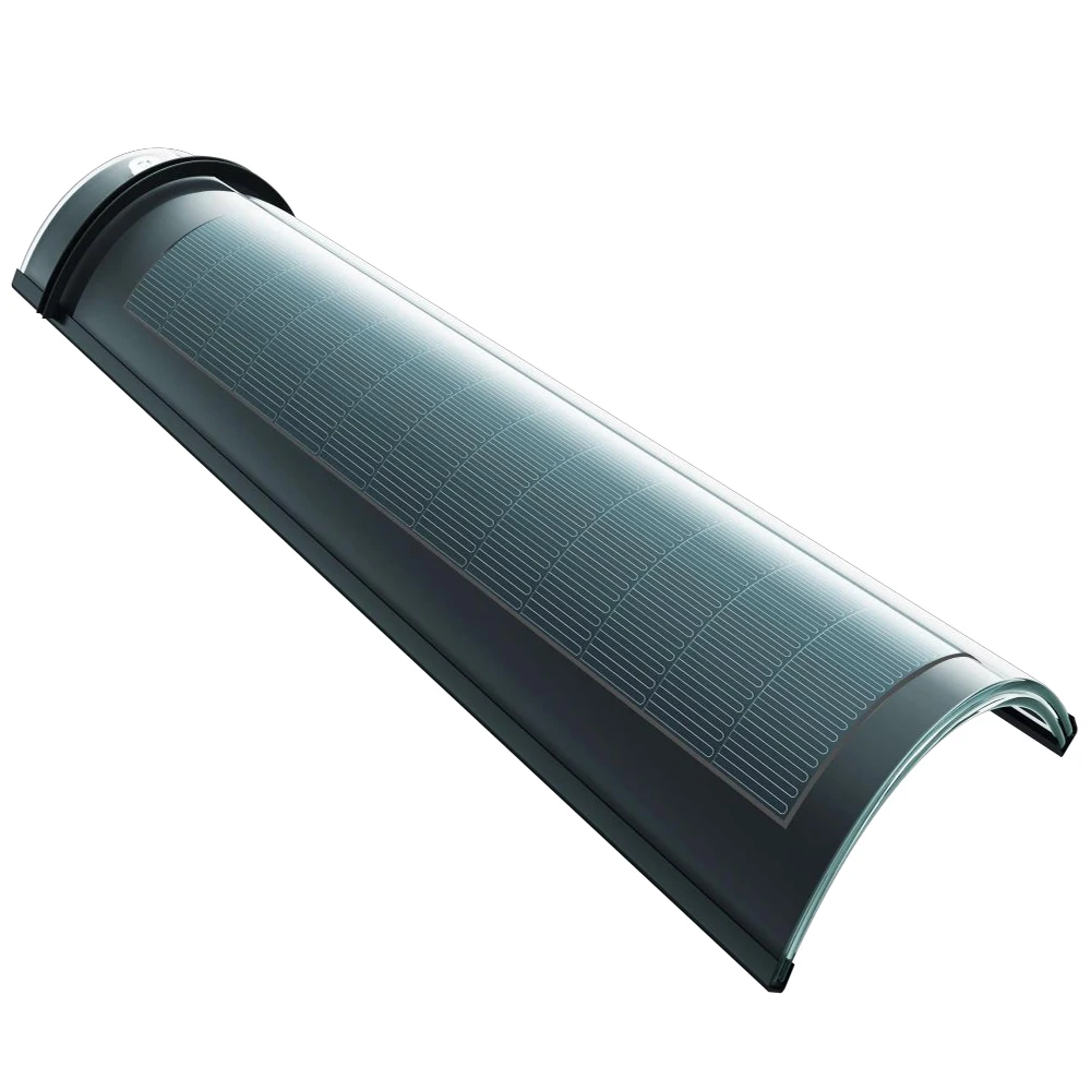 Sunerise Single-arch solar tile Black Blue Solar Roof Tile11.5W BIPV Construction Tiles CIGS