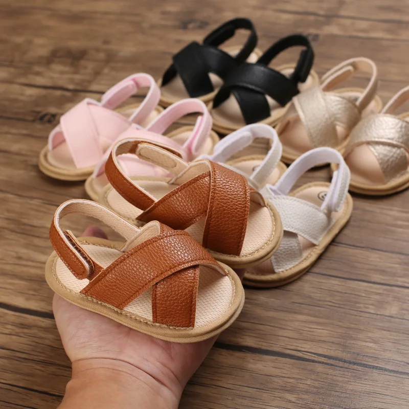 Baby Boys Girls Sandals Summer Shoes Soft Mesh Sole Infant First Walker Flat Crib Shoes M3694
