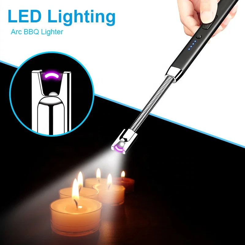 LED lighting kitchen lighter arc usb pulse Intelligent ignition Type-C charging