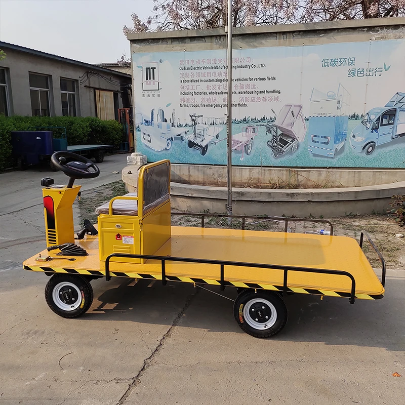 custom  Four-wheeled electric flatbed truck Multi-purpose and diverse electric flatbed for breeding farm