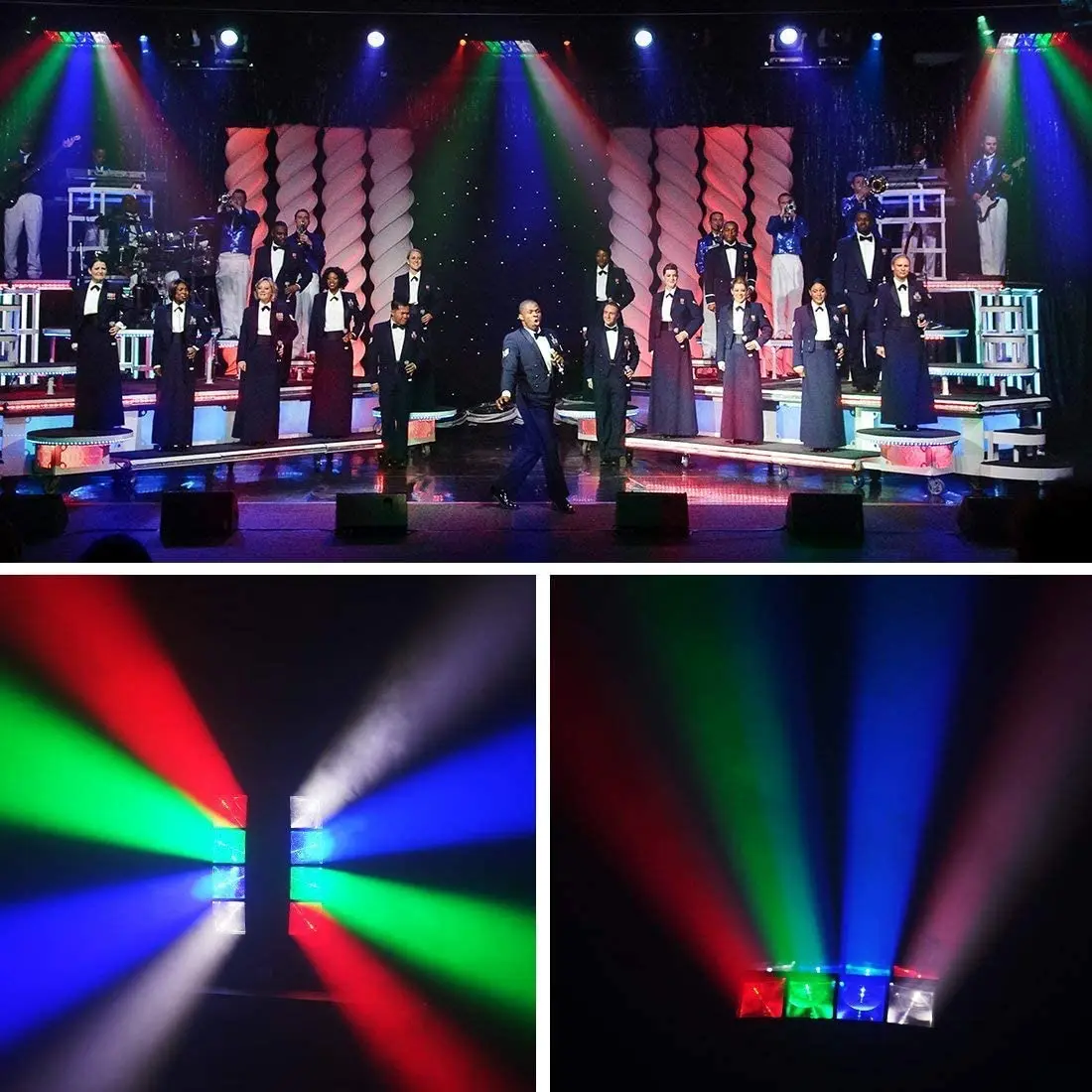 Best Quality DJ Stage Lights RGBW 4 in 1 LED Mini Spider Beam Light Moving Heads Remote Control for  Party Wedding Disco Ball