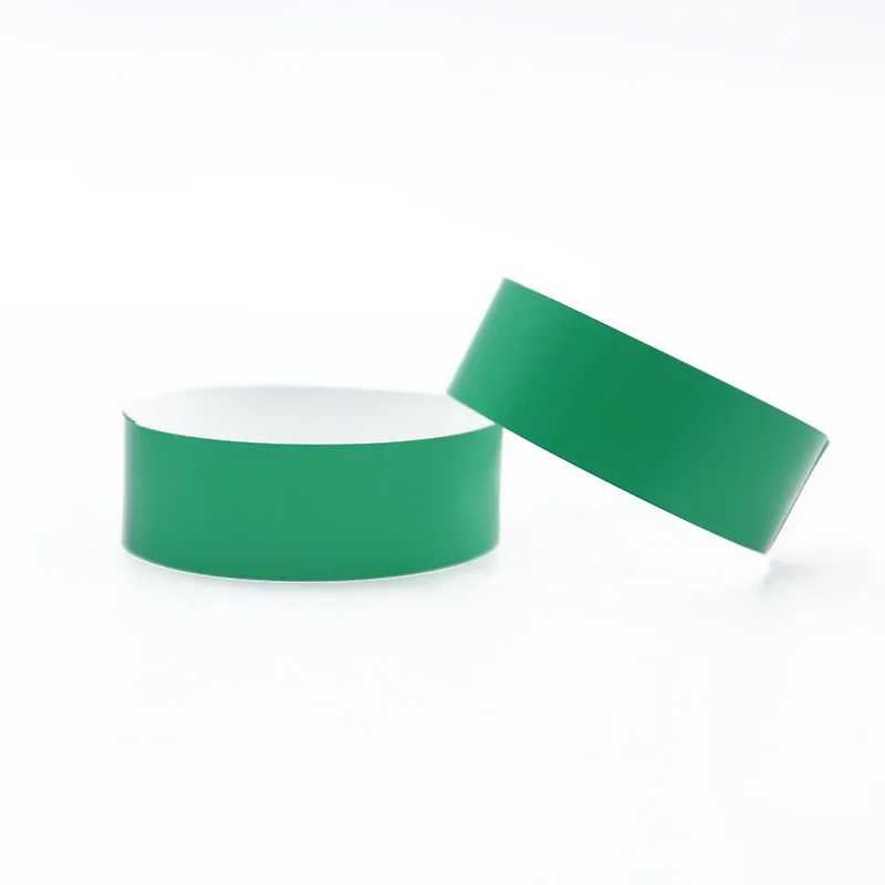 Custom Cheap Plain Solid Bracelet Neon Color Tyvek Wrist Band Waterproof Disposable Tyvek Paper Wristband for Events Festival