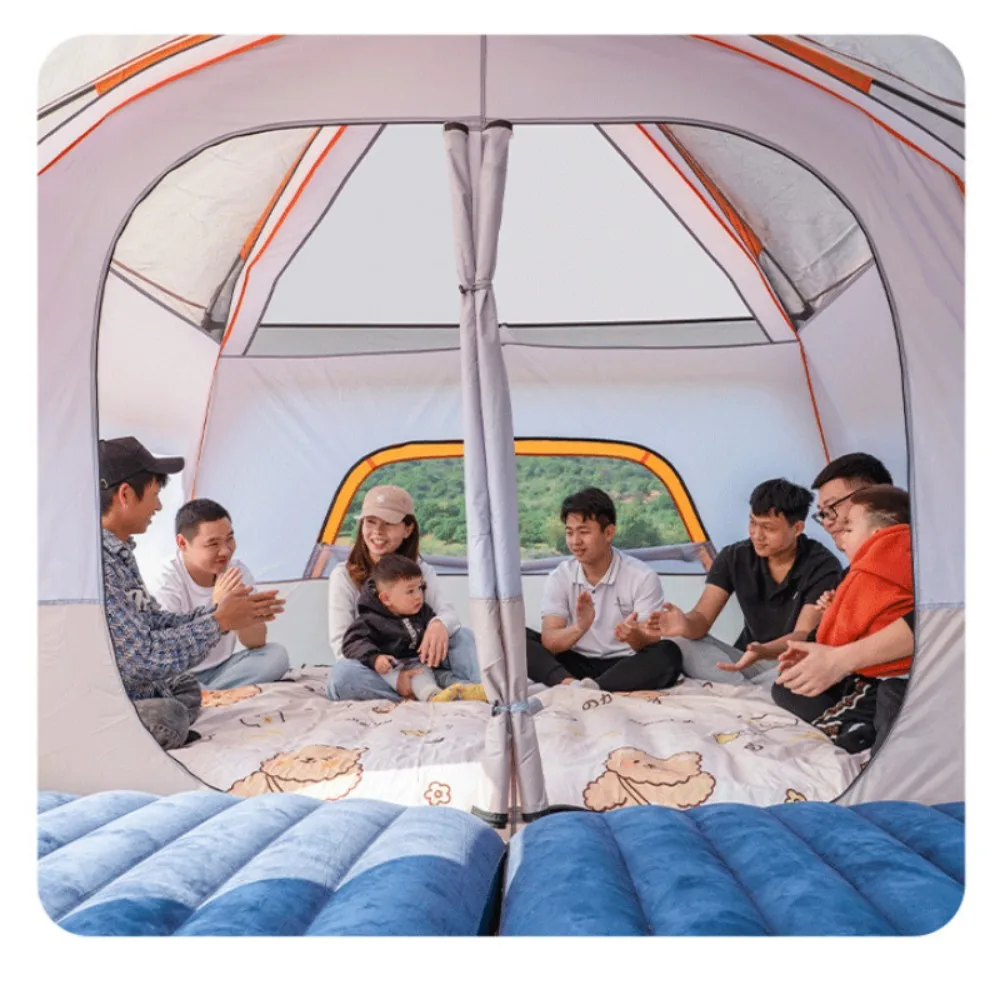 Snxiao   camping tents wholesale summer tent   outdoor camping tent with 2 rooms 1 living room  extra large