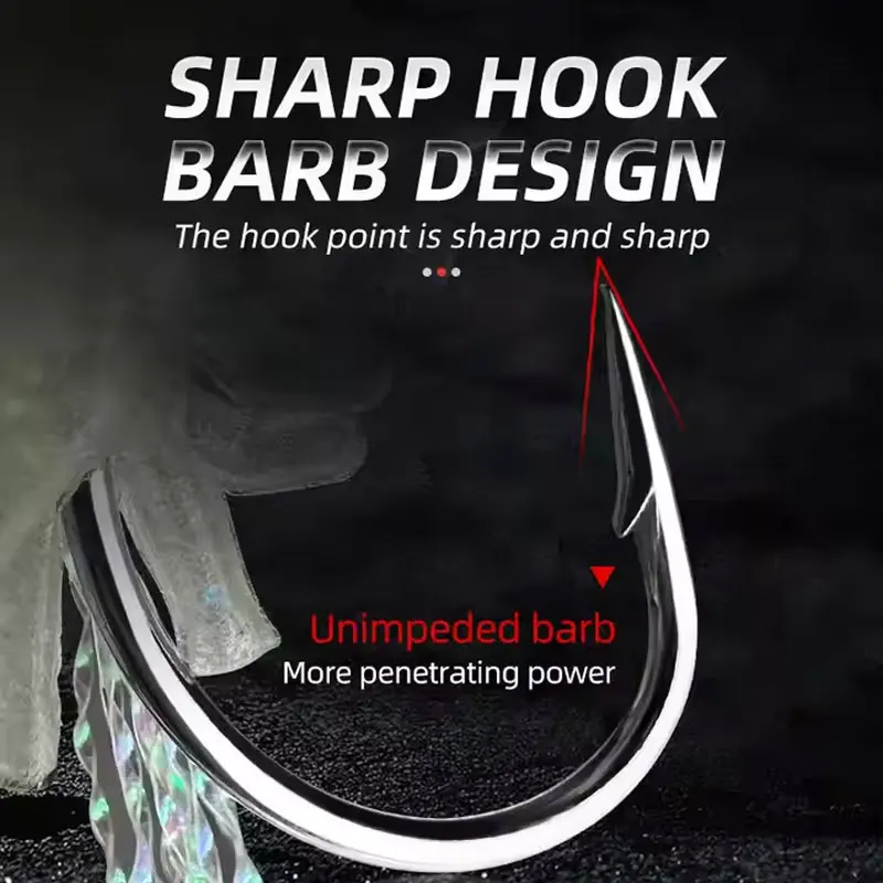 Glow Soft Shrimp Sabiki Rigs String Hook Fishing Lure for Lake and Seafishing Saltwater Flash Bait Tackle