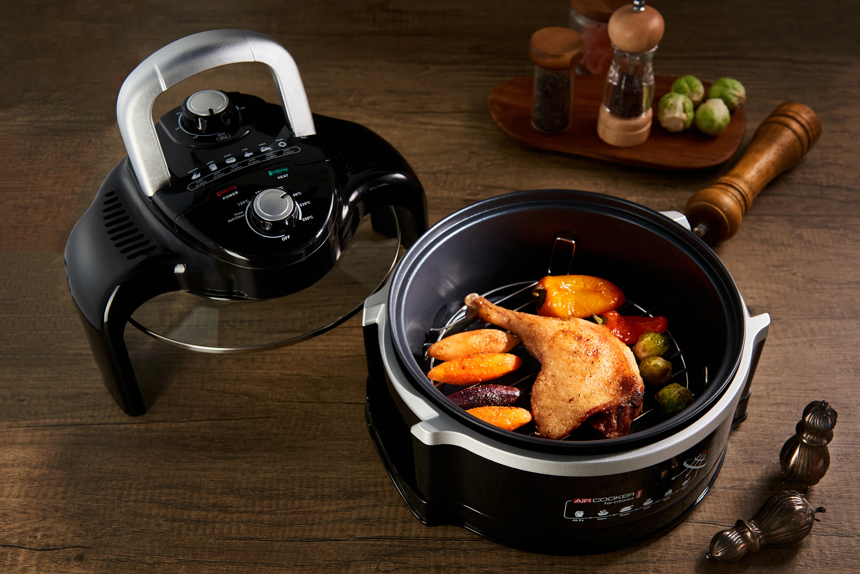 OEM Large Capacity 12L Electric Digital Multifunctional Air Fryer Oven Air Flyer With 360 Degrees Rotisserie System