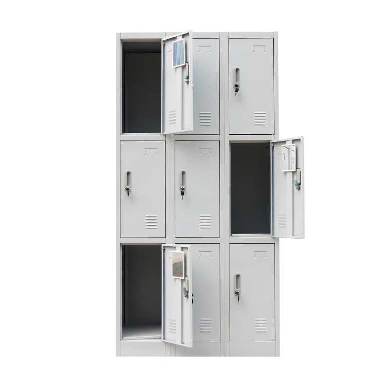 steel 9 door changing room small cube locker school office classroom book bag storage locker computer storage locker