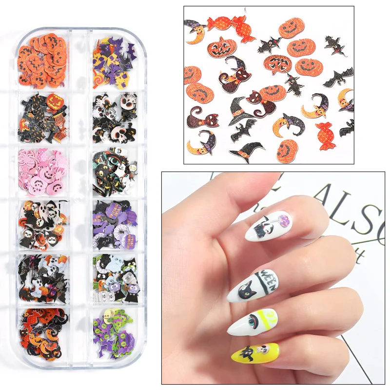 12 Girds Nail Art DIY Butterfly Rose Pastoral Nail Dried Flower Christmas Wood Pulp Patch Nail Art Flower Wood