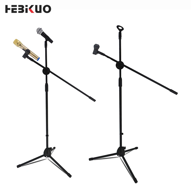 HEBIKUO M-200 HOT SALE Universal Adjustable Tripod Microphone Stand With 2 Mic Holder