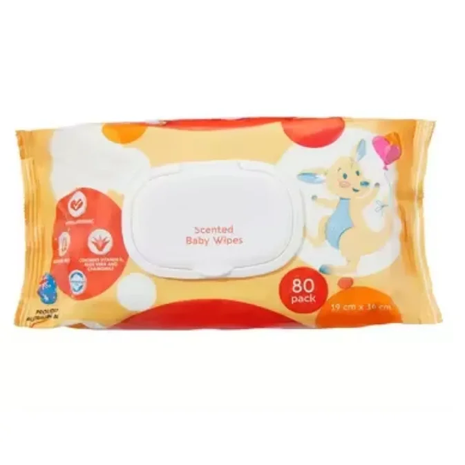 OEM Natural Body Cleaning Wipes Aqua Based Premium Baby Wipes with Lid