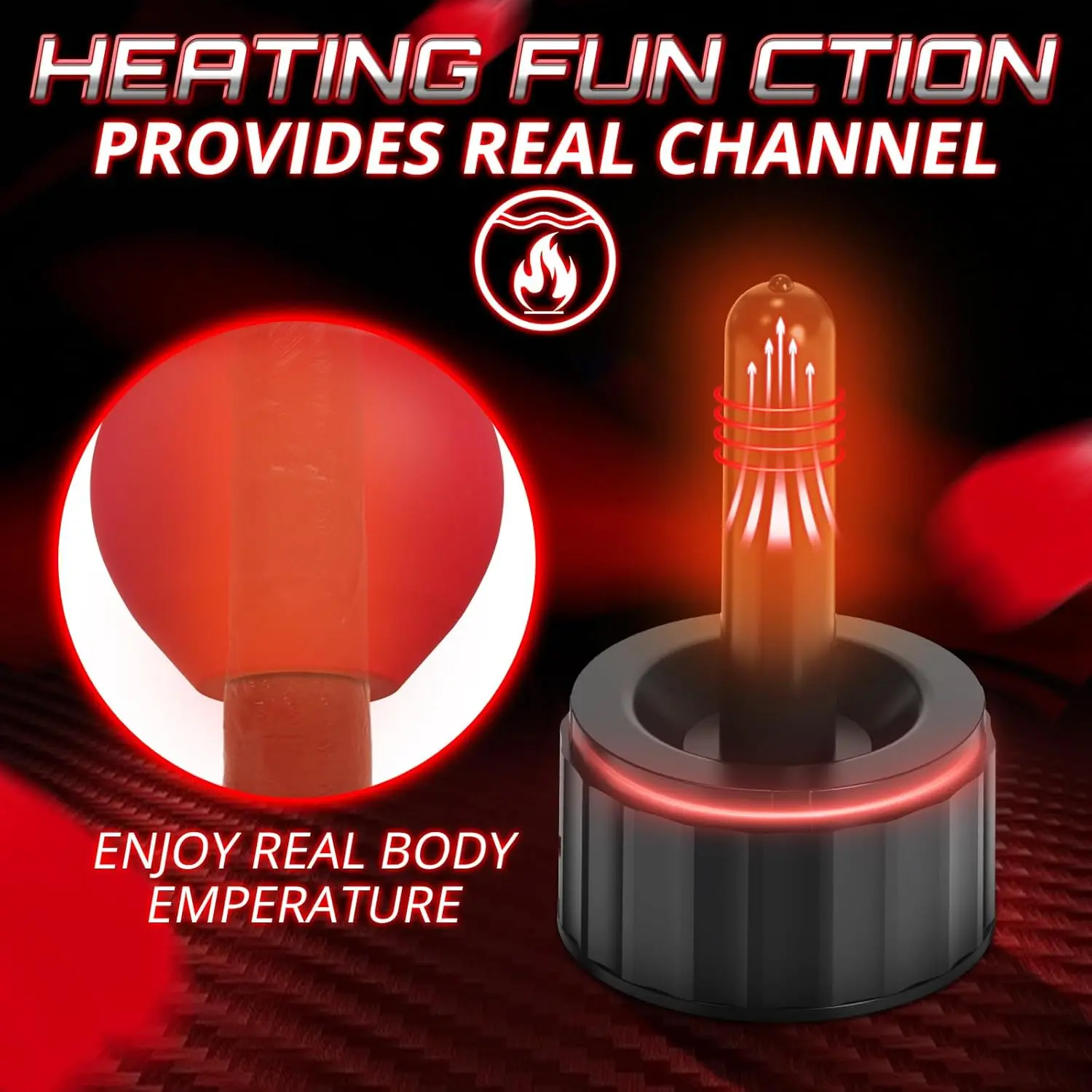 Wholesale Rose Heated Penis Trainer USB Masturbator Erotic Adult Products