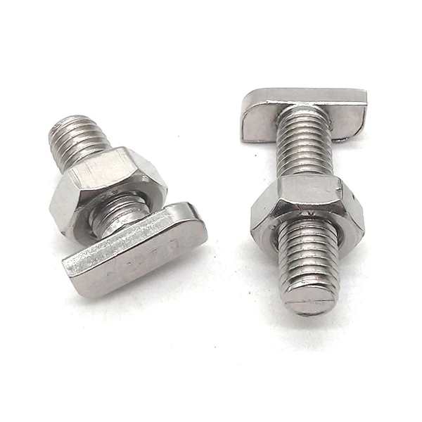 In Stock JIS 1166 Stainless Steel T Bolt SS304 SS316 T head Bolt For Solar Mounting System