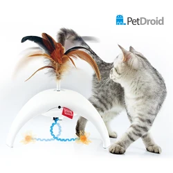 manufacturer smart cat toys feather and ribbon moving playing funny cat toys