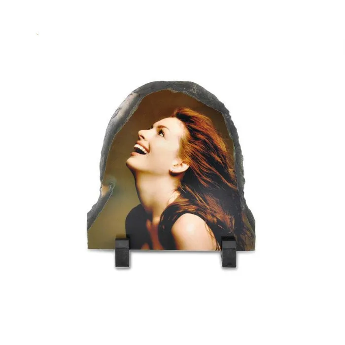 MR.R Sublimation Blank Door Shape Slate Rock Photo Plaque Picture Frame 15X15CM