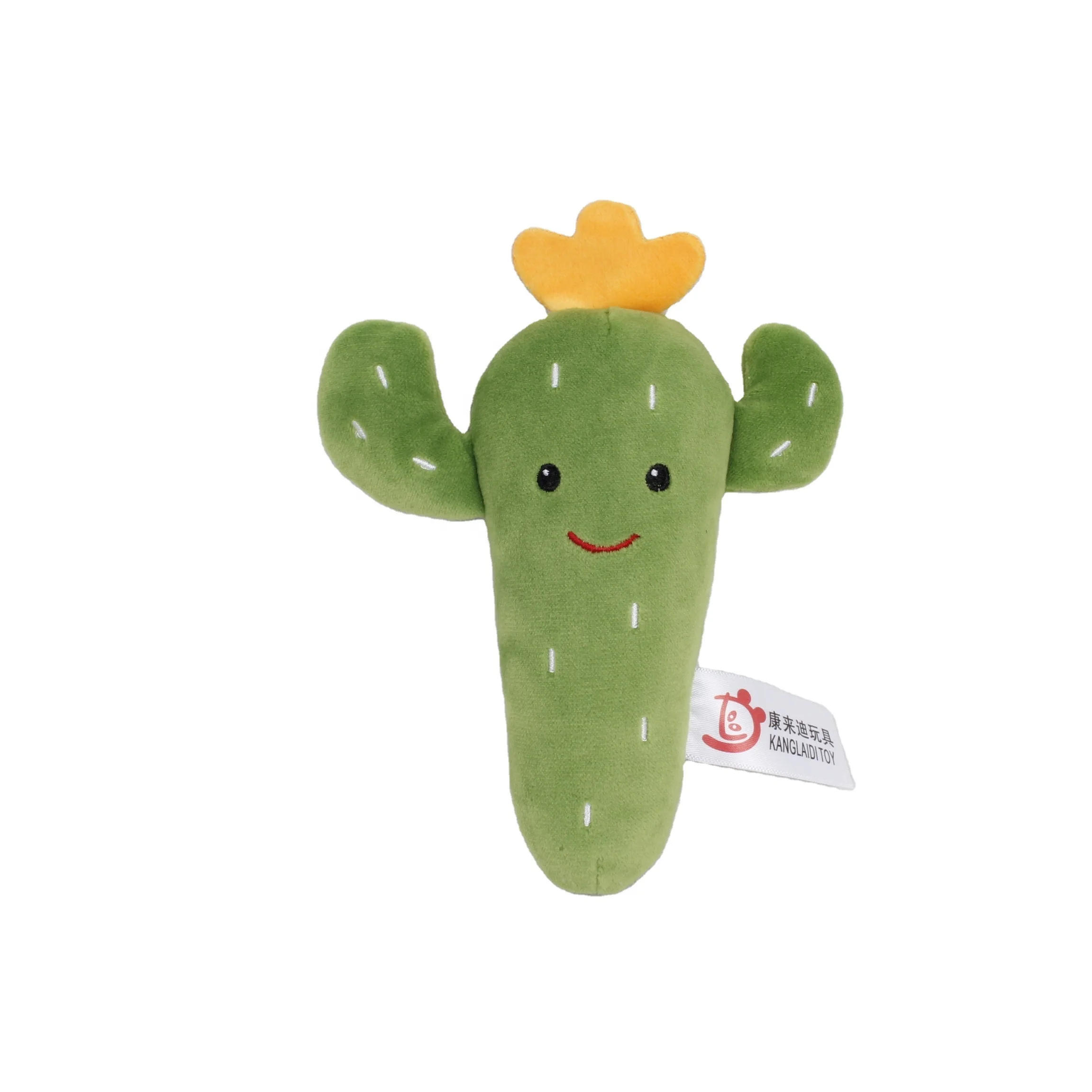 Stuffed Cute Animal Baby Soft Plush Squeaker Bell Hand Rattle plush baby toy