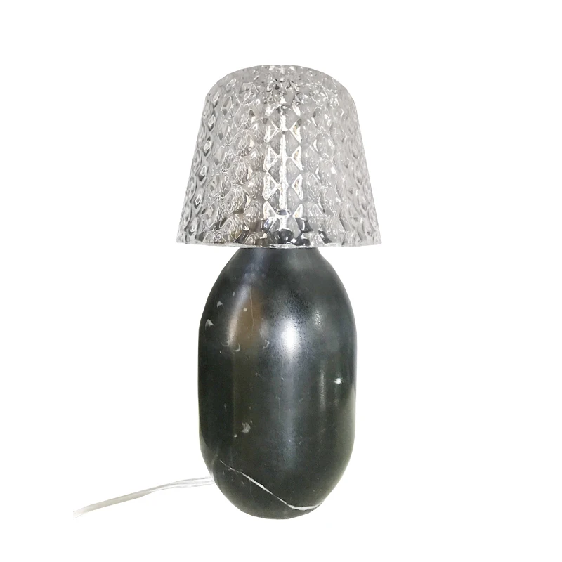 Modern simple  table lamp crystal lampshade for bed room Gift table lamp black small table lamp