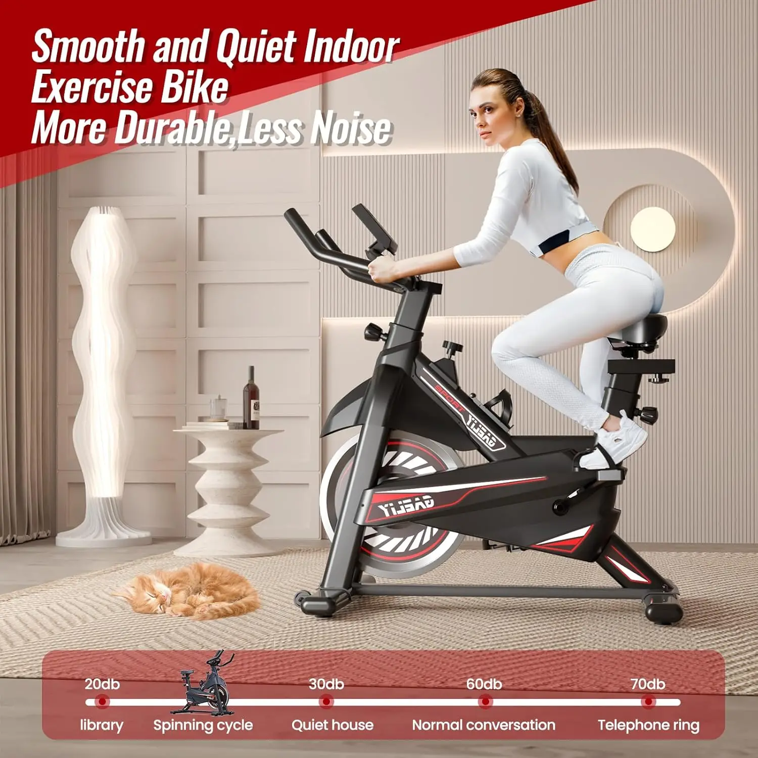 Hot Sell Professional High Quality Exercise Bike, Stationary Bikes for Home Gym,Spinning Bike for Indoor Use Cycling Bike