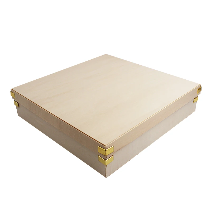 Square Rectangular Shape Wooden Take Out Grazing Christmas Box Brie Cheese Platter Container With Wooden Lid