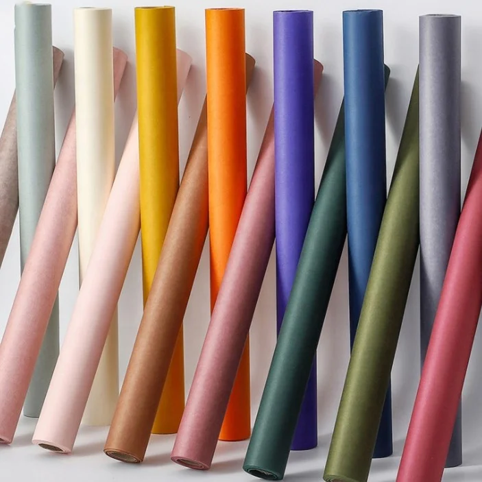 Plain Color Kraft Paper Flowers Packaging Wrapping Paper with High Quality