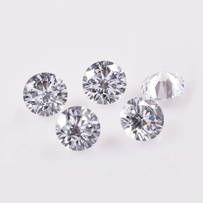 Raw Gemstones 4Mm 6Mm 8Mm 12Mm Cubic Zirconia Pvd Plating 3A 5A Grade Cubic Zirconia Cubic Loose Stone