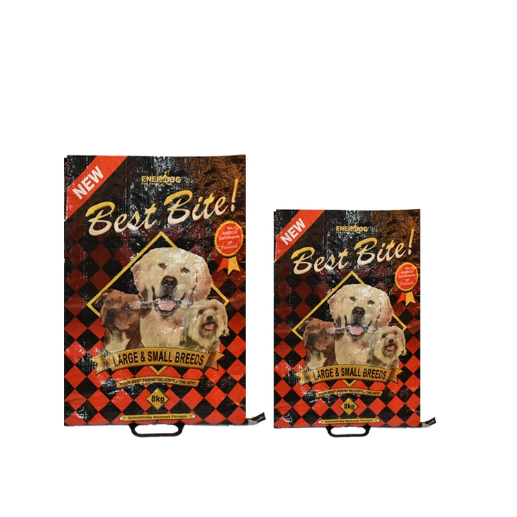 25kgs 50kg virgin pp bopp laminated dog feed woven cattle cat food animal packing bag sack for food
