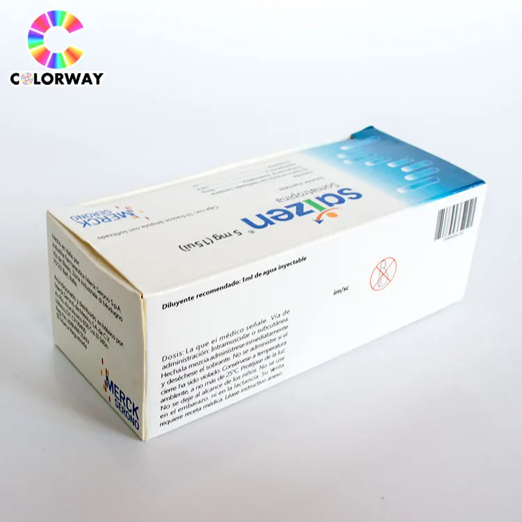 custom Printed bodybuilding Peptide hormone human growth pharma 2ml 10ml box private label pharmaceutical bottle box