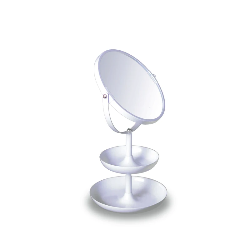 Hot sale cosmetic make round magnifier framed standing vanity makeup table mirror
