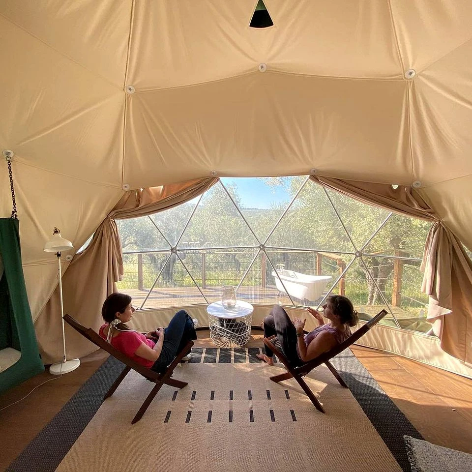 Russia 20ft Glamping Dome Tent With Stove