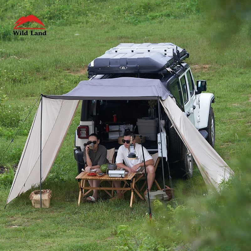 Wild Land Waterproof Camping Outdoor Foldable Touring Rear Extension Suv Trunk Tailgate Shade Awning Tail Shade Car Rear Tent