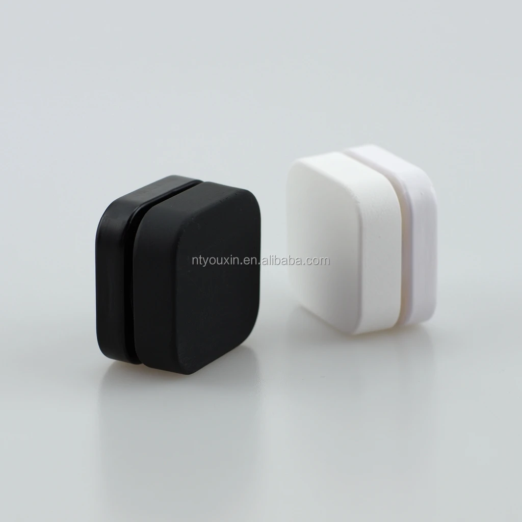 
3ml 5ml mini small glass jar with child proof lid aluminum square Cosmetics Packaging Jar Small Glass Cream Jar 