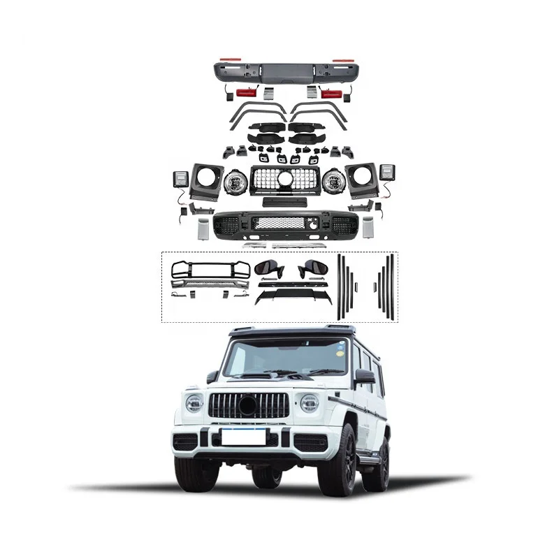 GBT Mercedes G Facelift Body Kit for 2018 Benz W463 Headlight Bumpers G500 Upgrade to G63