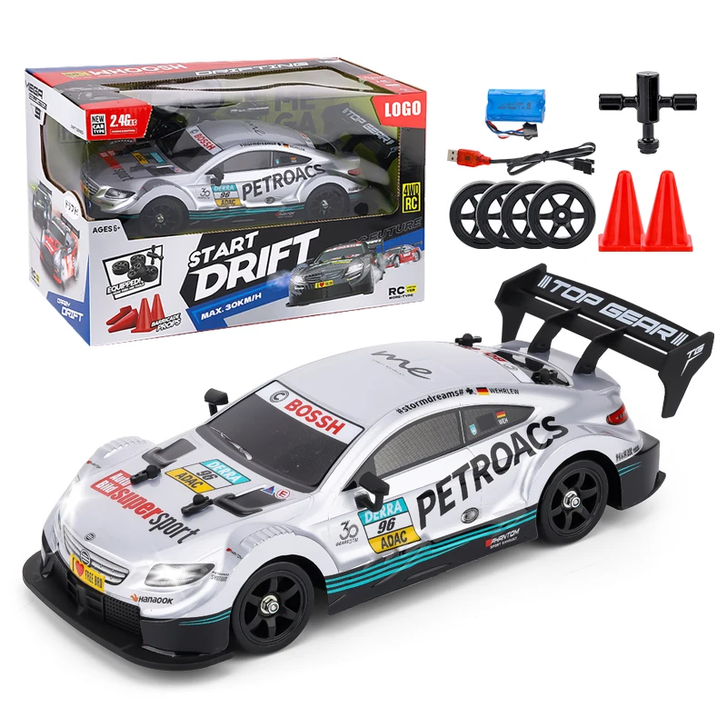 Fast Speed 30km/h Top Gear Diecast Toy Car 1/16 RC Drift Car Vehicle Model Toy Sport Racing With Drift Tires
