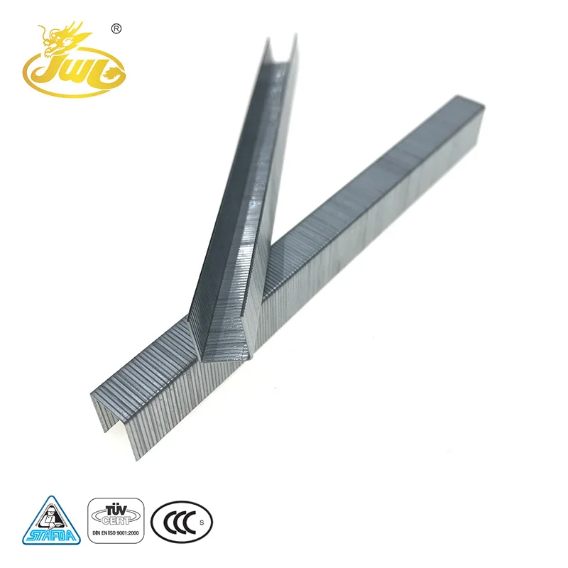 9MM Zinc Plated U-Type Nail Zinc Plated Furniture Hardware 71 Series Industrial Staples