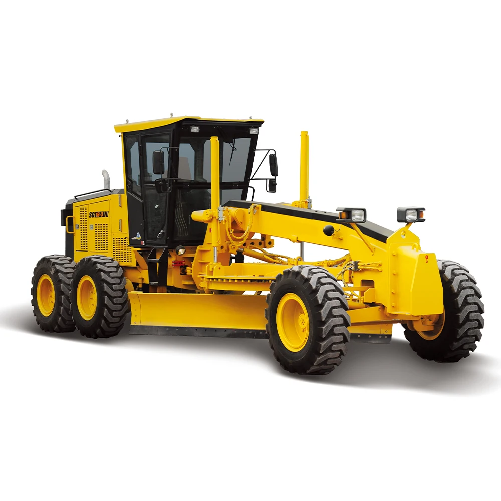 Chinese Top Brand 190HP Compact Hydraulic Motor Grader SG16-3 With Spare Parts