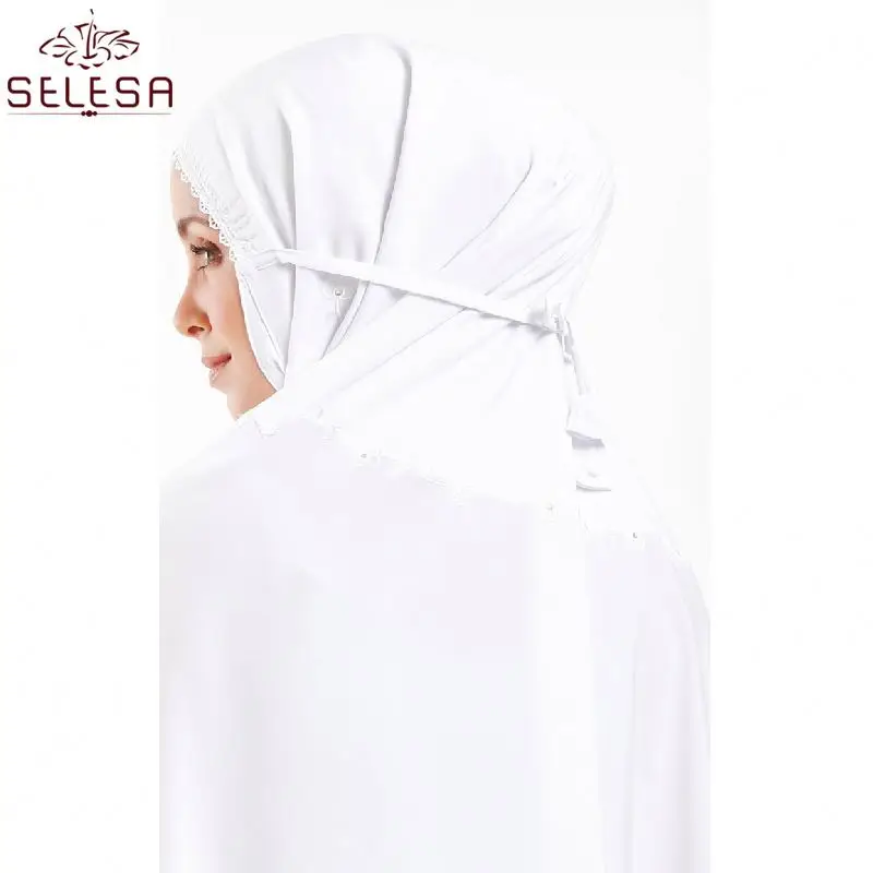 Hijab Solid Color Wrap Head Inner Hijabs Cotton Turban Bonnet Women Islamic Under Muslim Prayer Wear