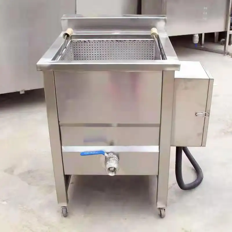 Heat transfer oil heating work smoothly chicken meat frying machine