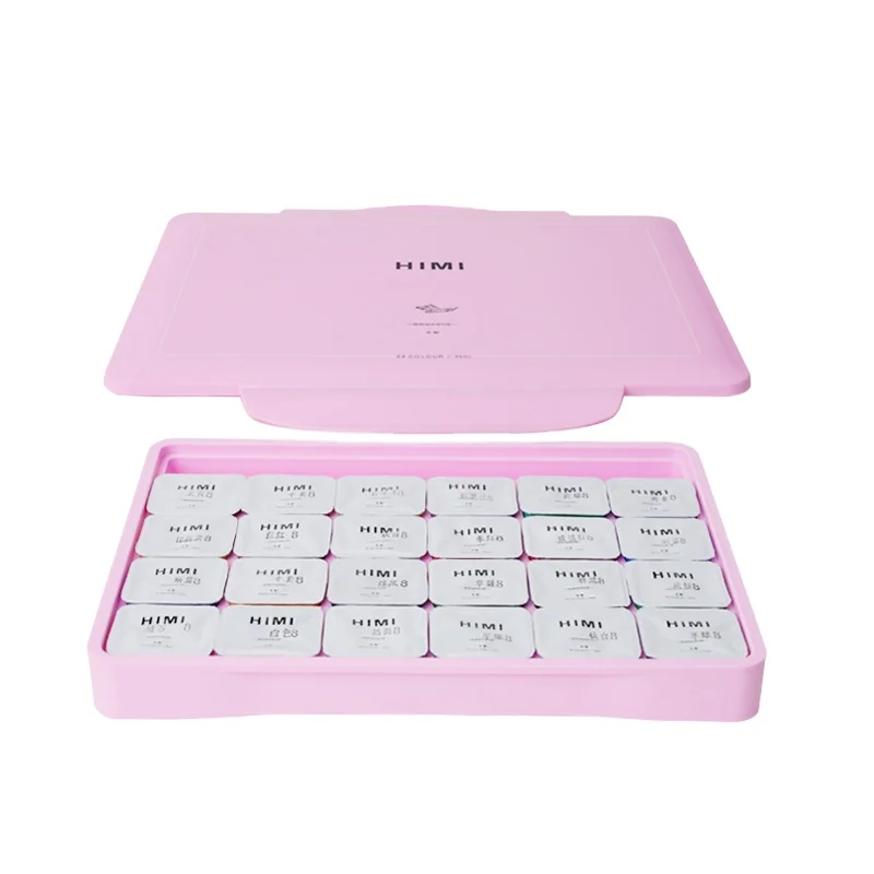 New 2023 Gouache Paints Set 24colors 30ml Jelly Cup Non-Toxic Gouache Artist Watercolor Paint with Palette For Painting Art