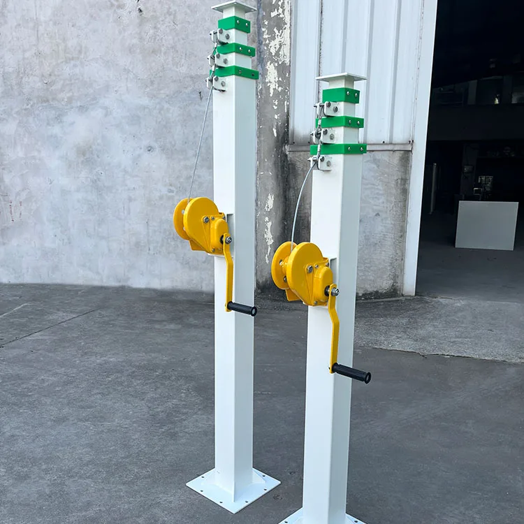 High Quality 4-9 Meter Steel cctv Pole Telescopic Manual Winch Mast Hand Crank Design Mounted Camera Antenna