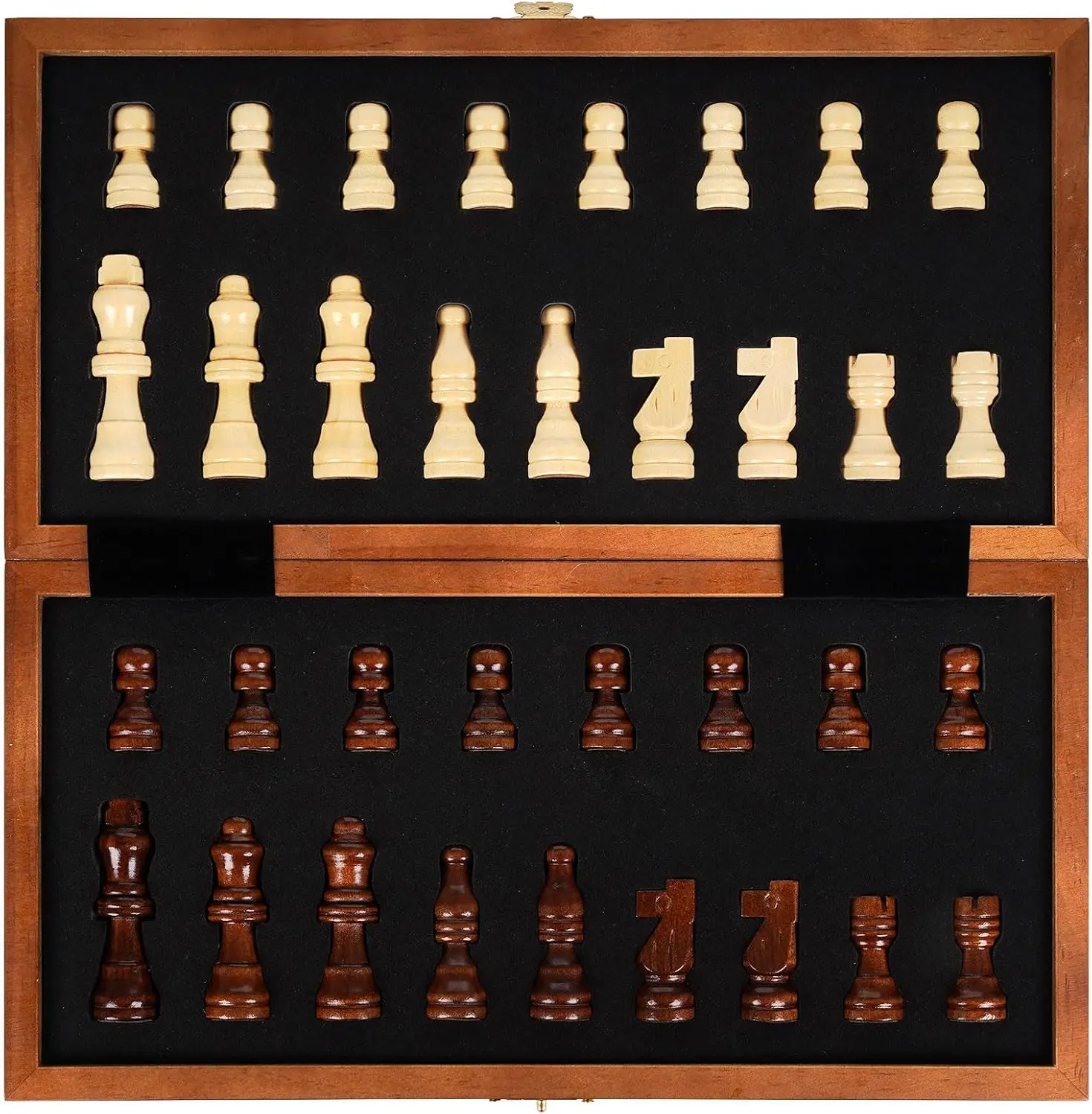 educational toy luxury magnetic wooden tournament chess board games cheap wood custom magnet travel chess set for adults