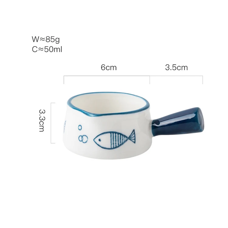 Mini Soup Sauce Bowls Milk Creamer Pitcher Ceramic Creamer Pitcher Small for Coffee Tea Bag Soy Sauce